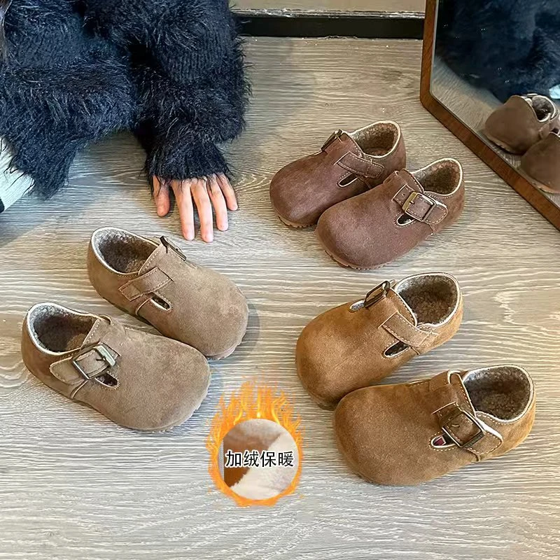 现货【卷妈专属】2025冬季新款加绒韩版勃肯鞋休闲可爱风软底防滑