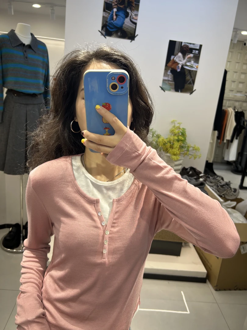 莱赛尔加羊毛混纺，柔软舒服假两件上衣