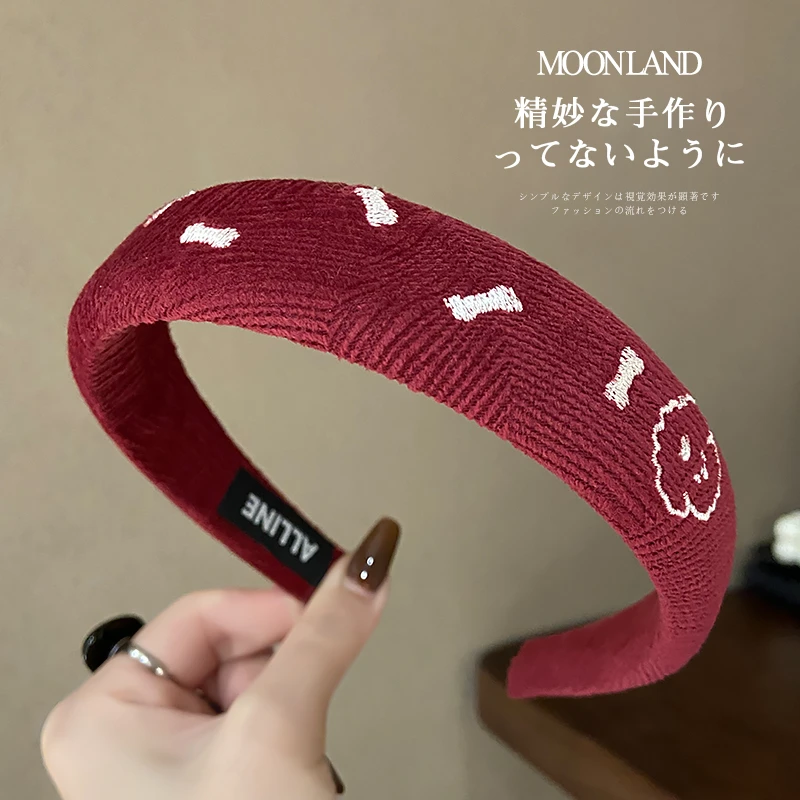 秋冬复古植绒海绵宽边发箍高颅顶显脸小压发头箍发卡发捆头饰发饰