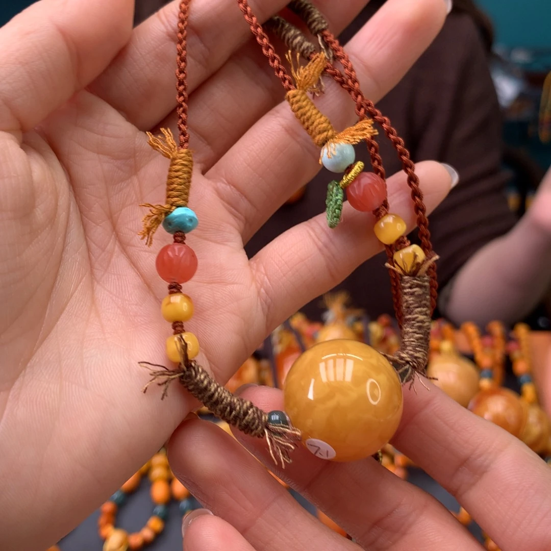 蜜蜡未镶嵌颈饰天然