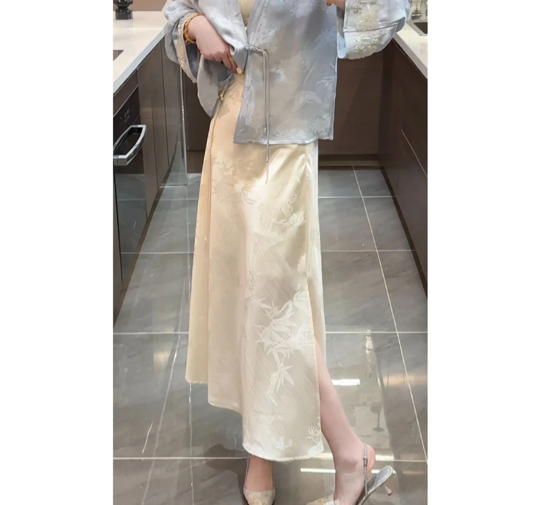 周粥女装铭顺-【窈窕半身裙】2025气质百搭开叉半身裙JJC5BSQ0501