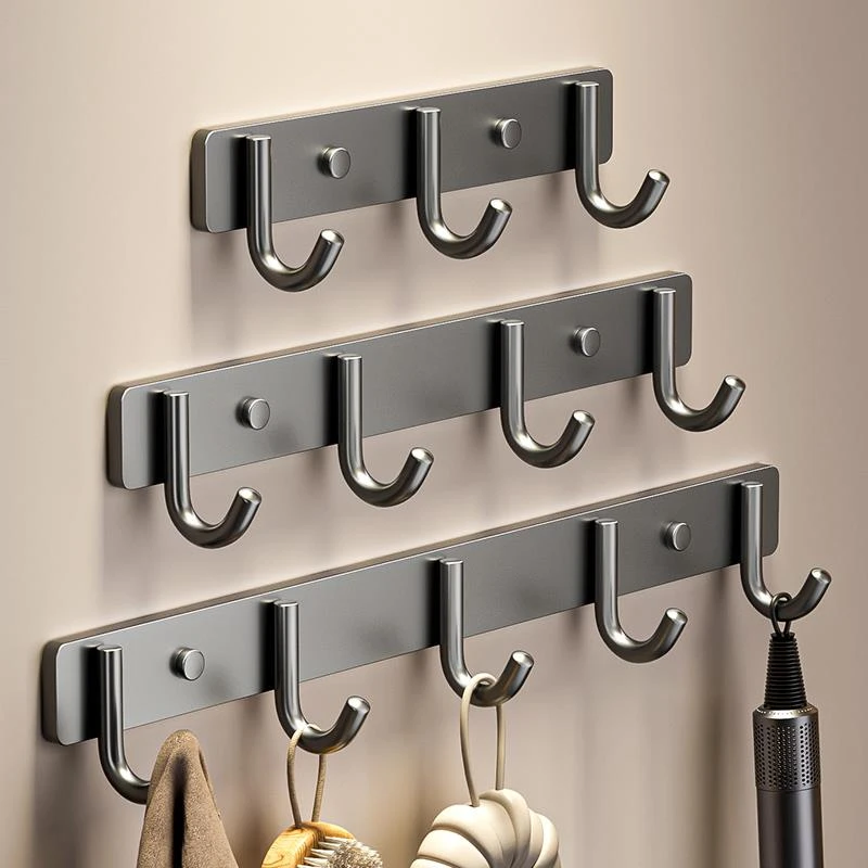 免打孔挂钩强力粘胶壁挂卫生间衣服帽毛巾挂衣架墙上浴室厨房门后