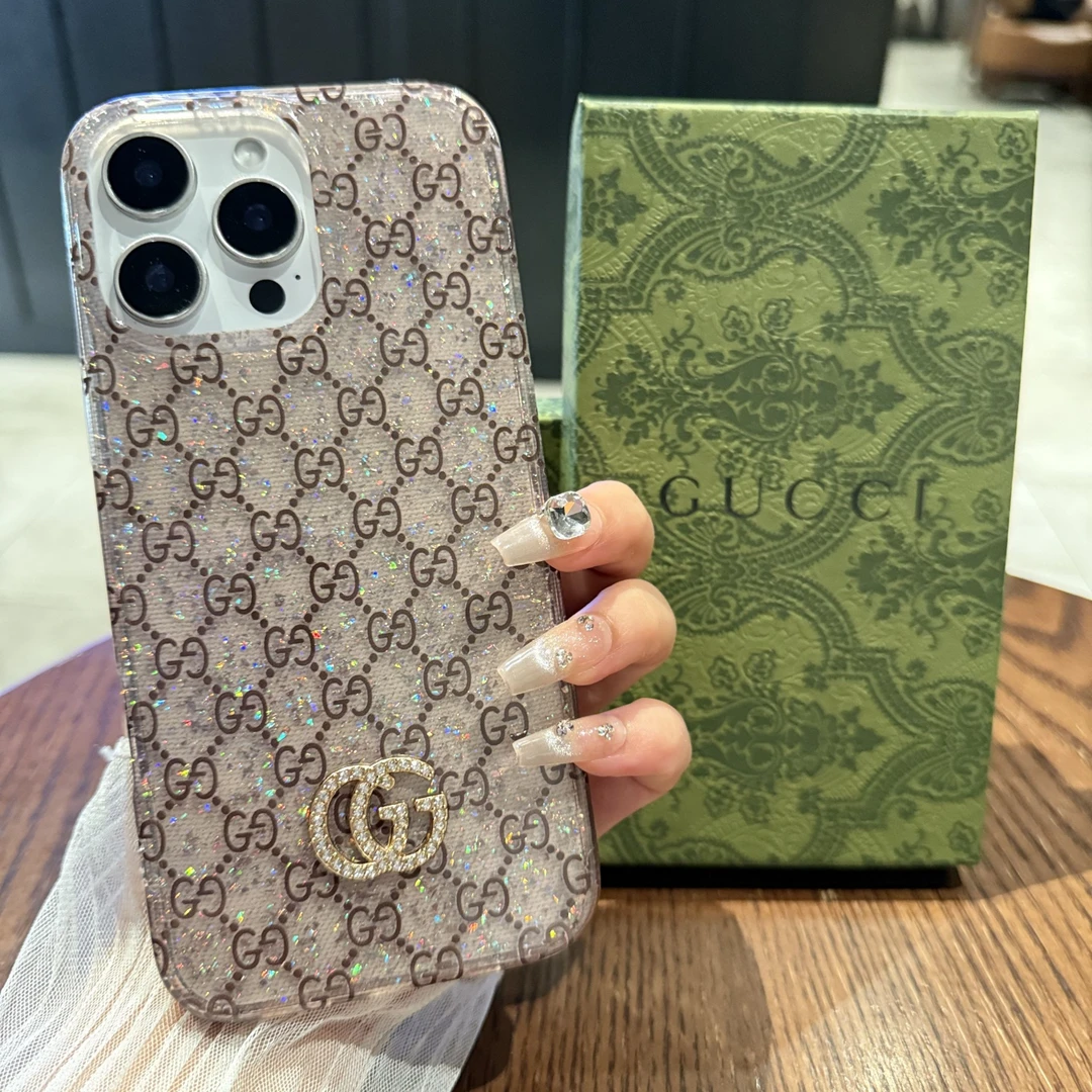 潮牌G家iPhone16promax手机壳适用苹果15闪粉创意14pro网红13高级