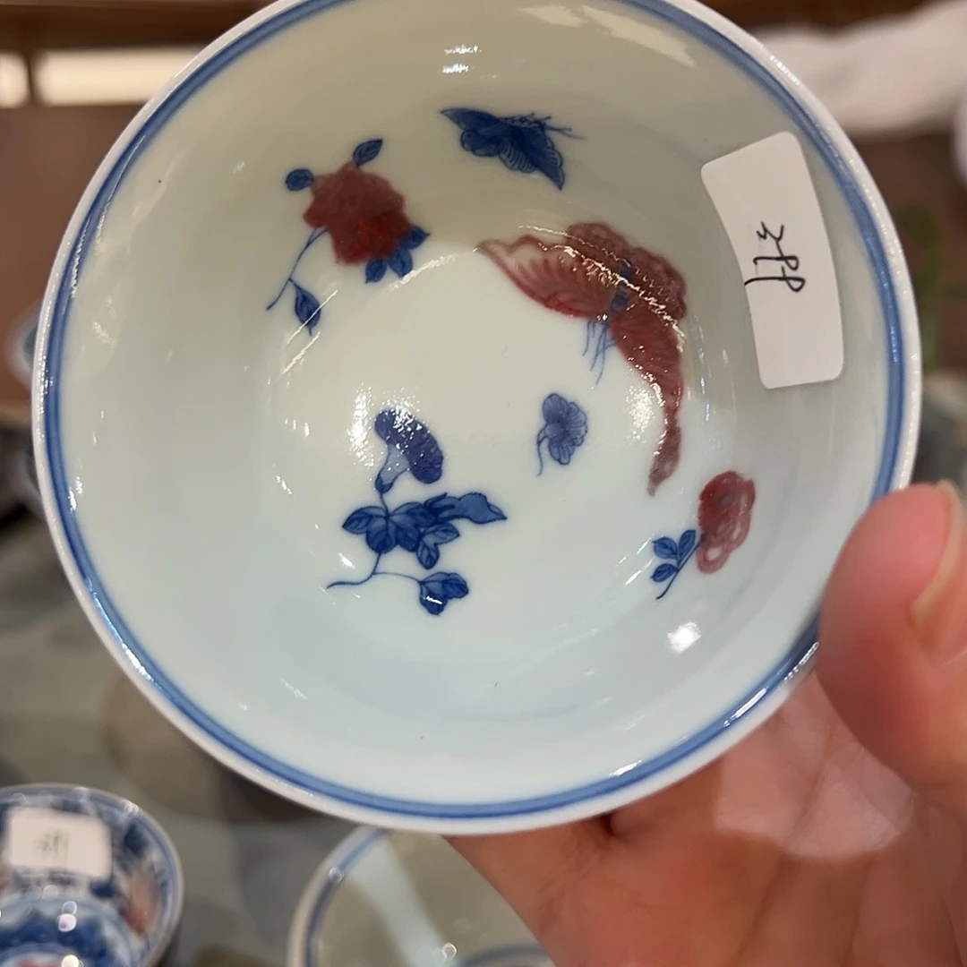微瑕原矿釉里红杯