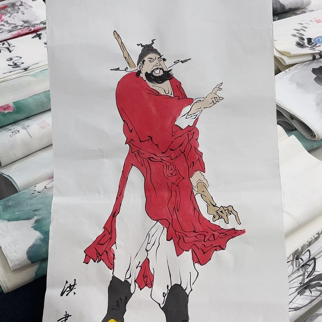 国画纯手工制作的