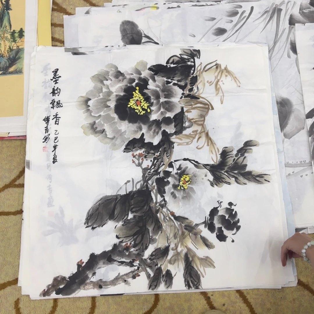 国画顾传吉四尺斗方艺