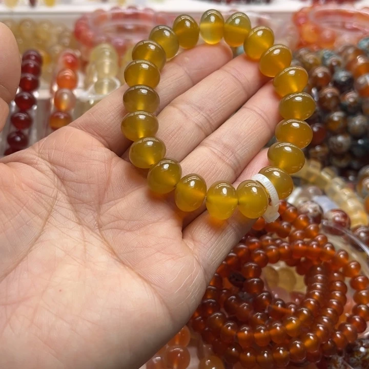 鼠***牛玛瑙/玉髓合金手链