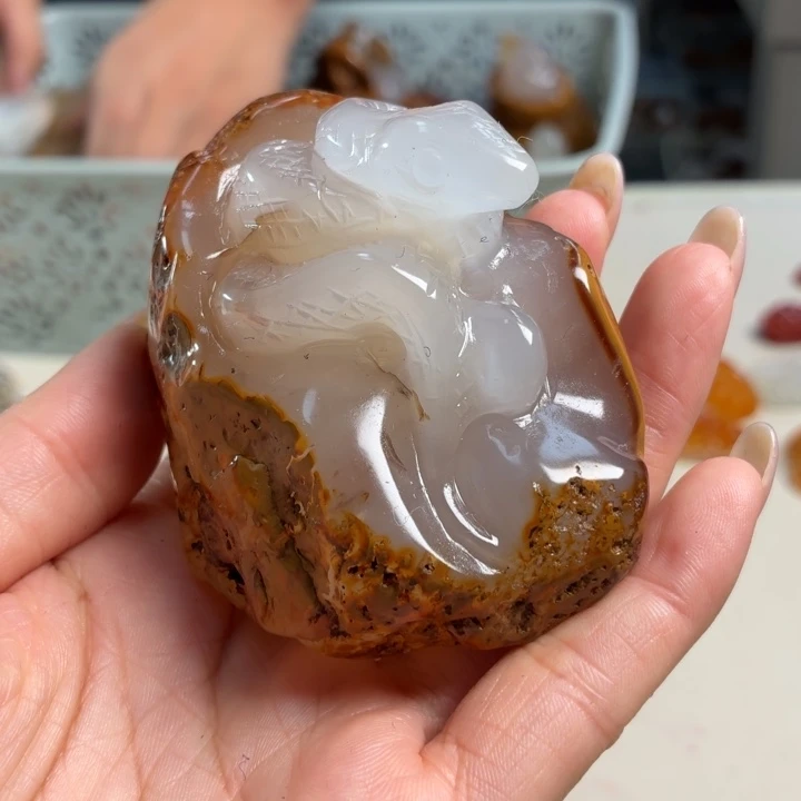 玛瑙/玉髓未镶嵌吊坠(不含链)