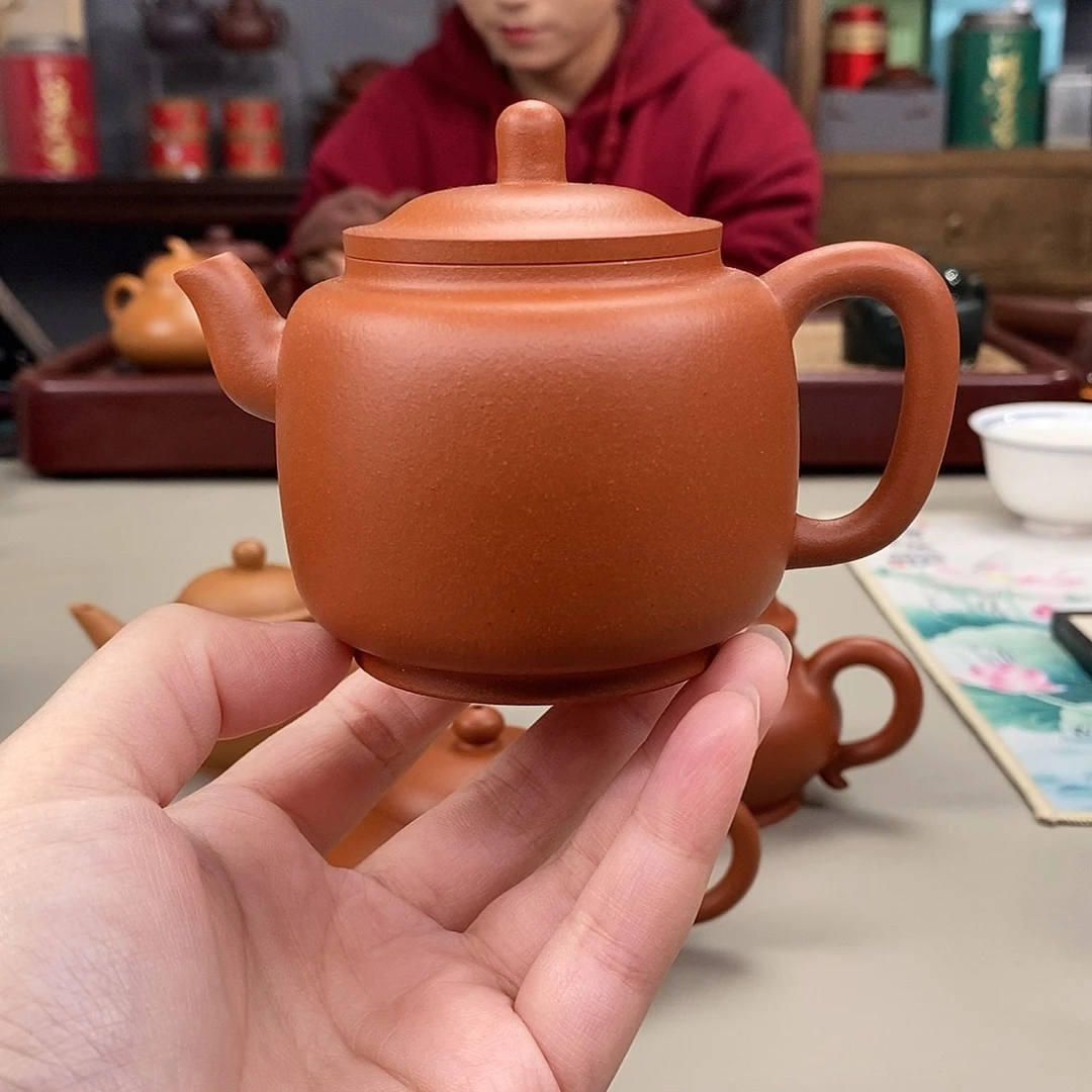 茶壶紫砂赵庄生砂朱泥墨林160cc