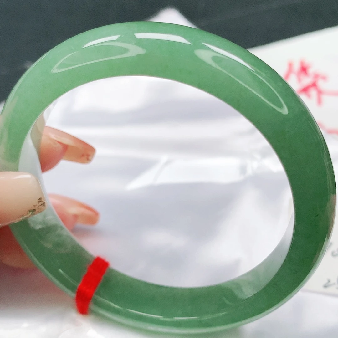 未镶嵌手镯翡翠完美菠菜绿016