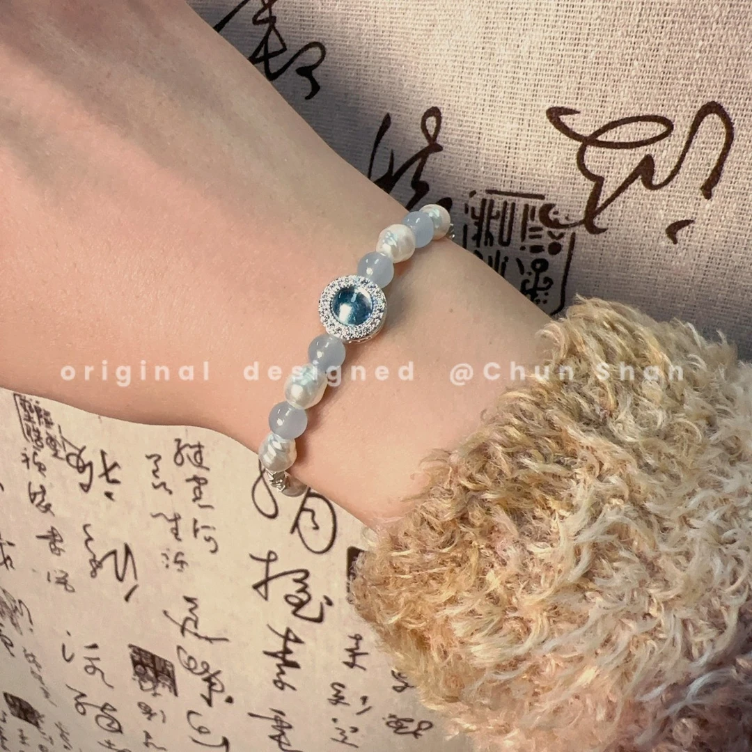 合金手链 【星辰】原创设计手链蓝色小众ins气质设计感手工饰品