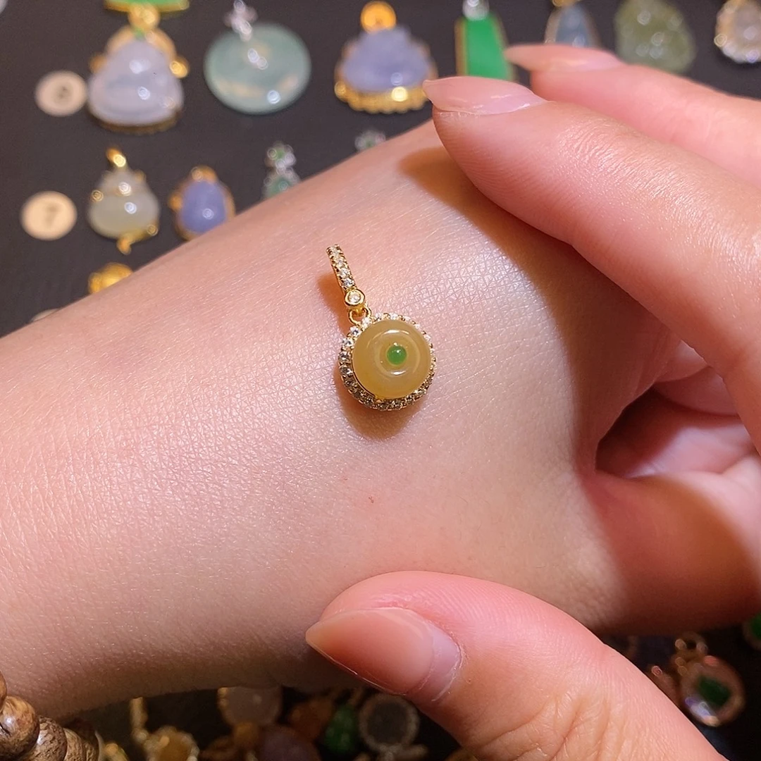 你***.翡翠银S925镶嵌项链