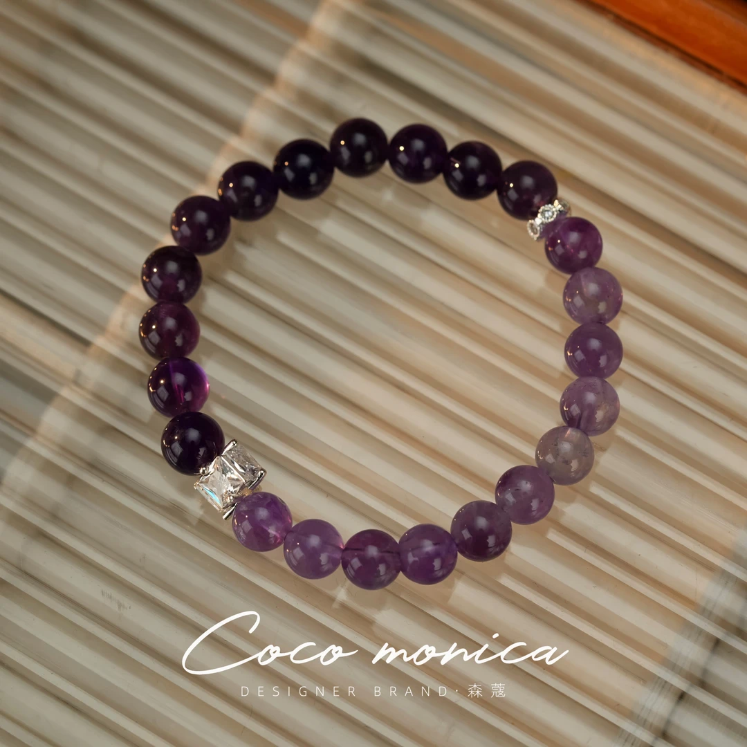 【小霞珠宝】紫水晶手链气质轻奢简约小众WE39