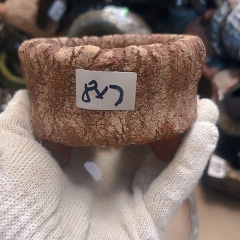 红陶粗陶花盆手工