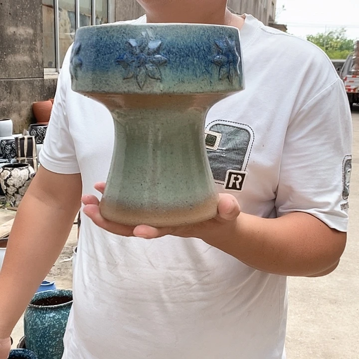 紫砂花盆口16高18瑕疵