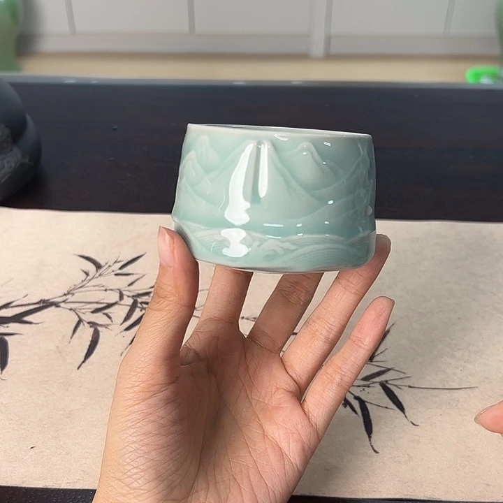 龙泉云间青瓷小米茶器
