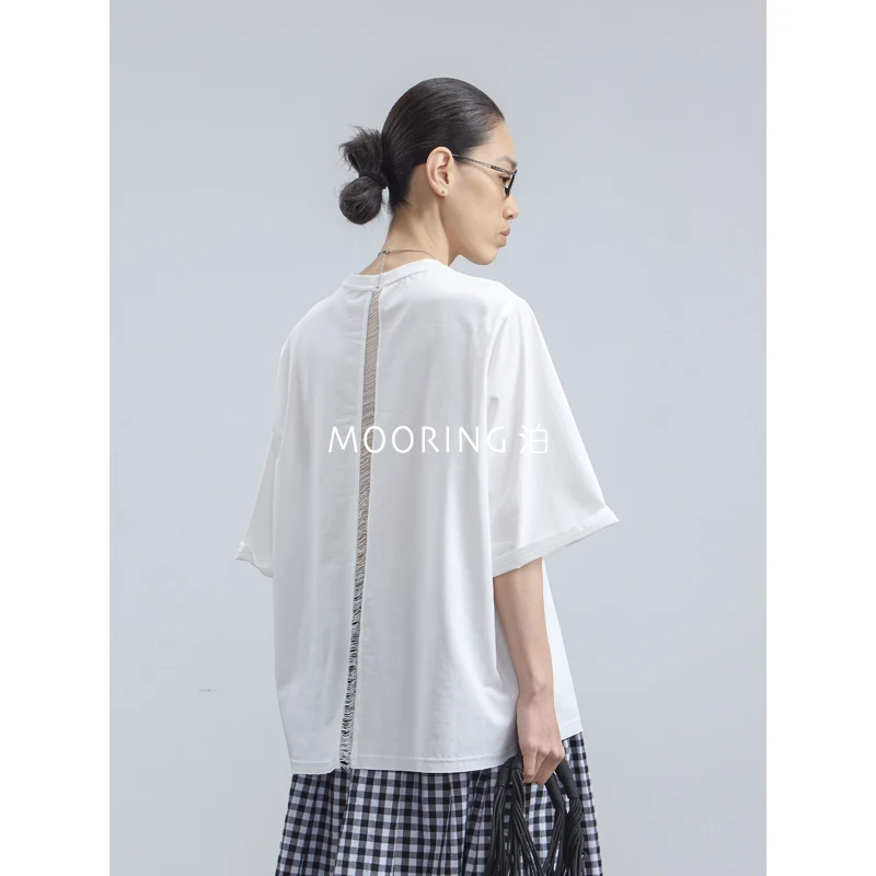 MOORING泊  天放 | 新款设计感宽松黑白纯色短袖T恤