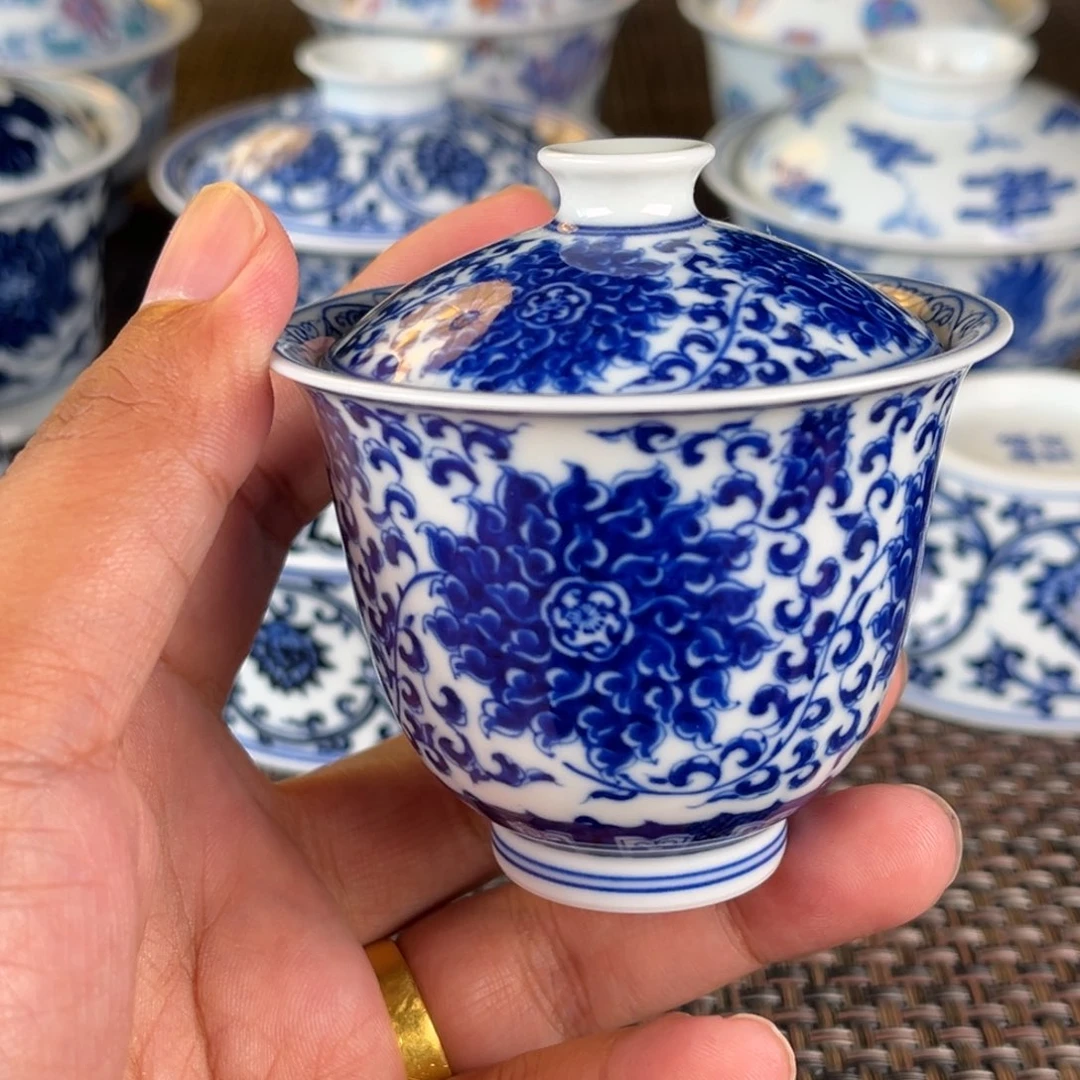 瓷片景德镇陶瓷盖碗