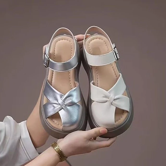 【品牌补贴】软底舒适包头凉鞋包头女休闲法式罗马凉鞋024