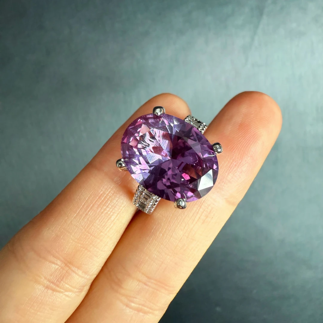 蓝宝石典藏轻奢紫蓝宝-高精切宝石戒指SF-203