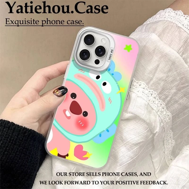可爱河狸适用于苹果17手机壳iPhone16防摔15pro保护套14卡通13/12