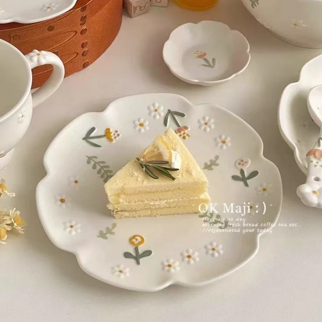 陶瓷餐具适合乔迁新居小雏菊餐具碗盘子网红可爱