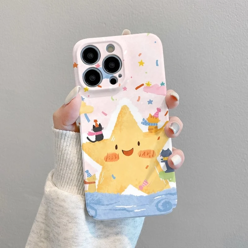 菲林软壳防摔油画星星适用苹果16华为reno14小米15vivox200 1加