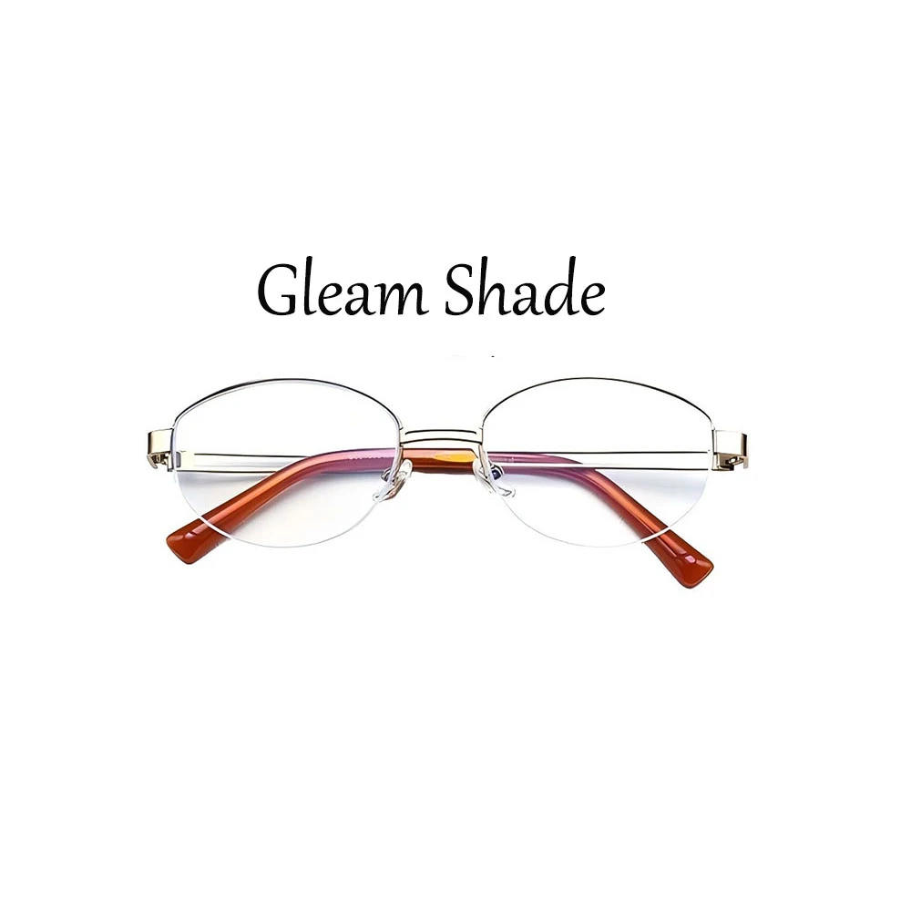 格影Gleam Shade β钛轻奢复古超轻减龄半框男女通用素颜神器024