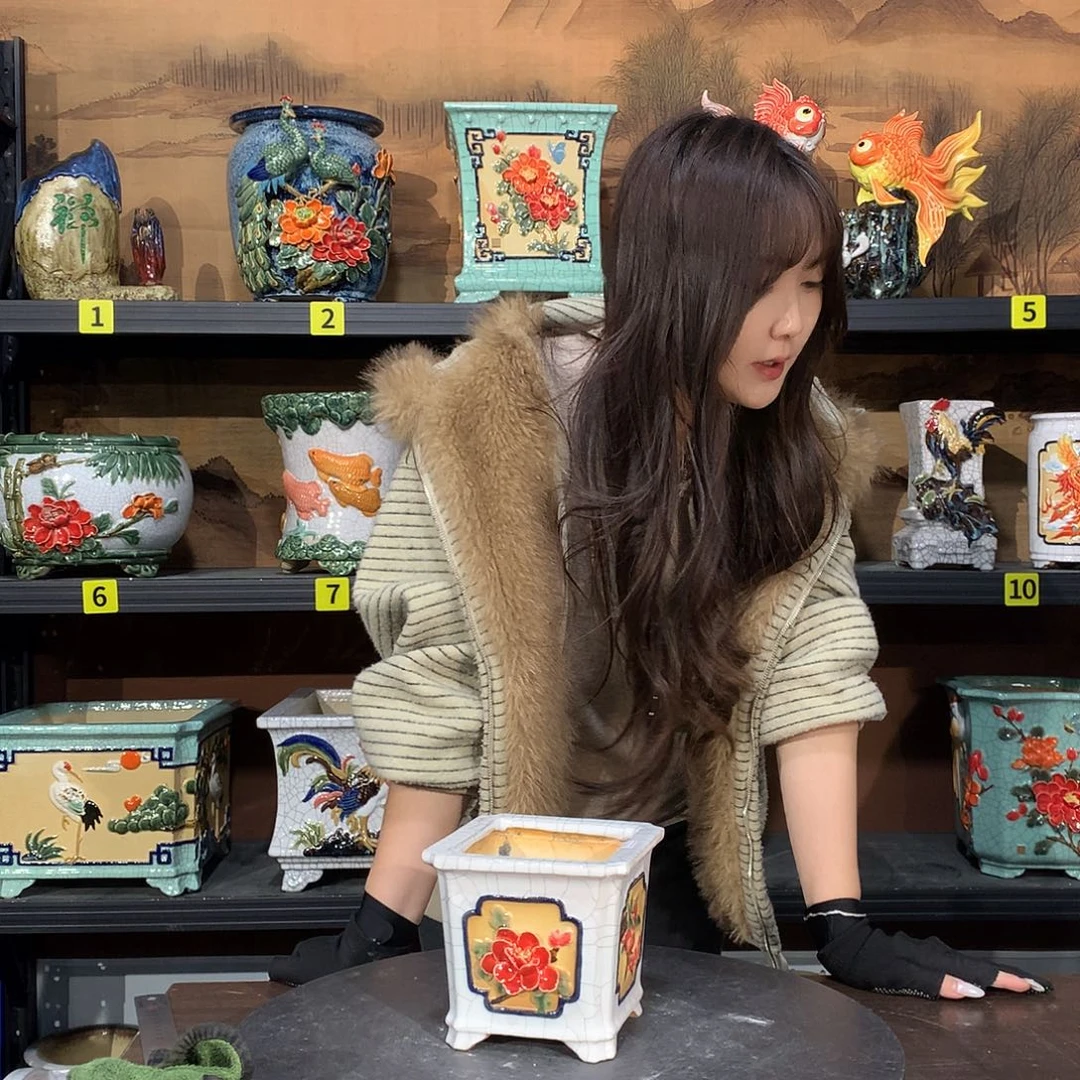 善***缘高温烧制石湾花盆