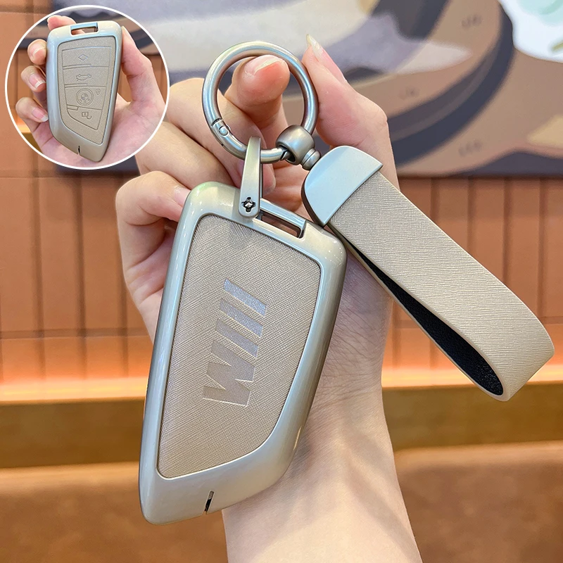 适用24款宝马钥匙套1系2系3系5系6系7系x1x3x5壳包扣530男325li女