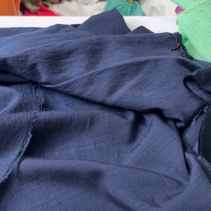藏青麻棉2米。