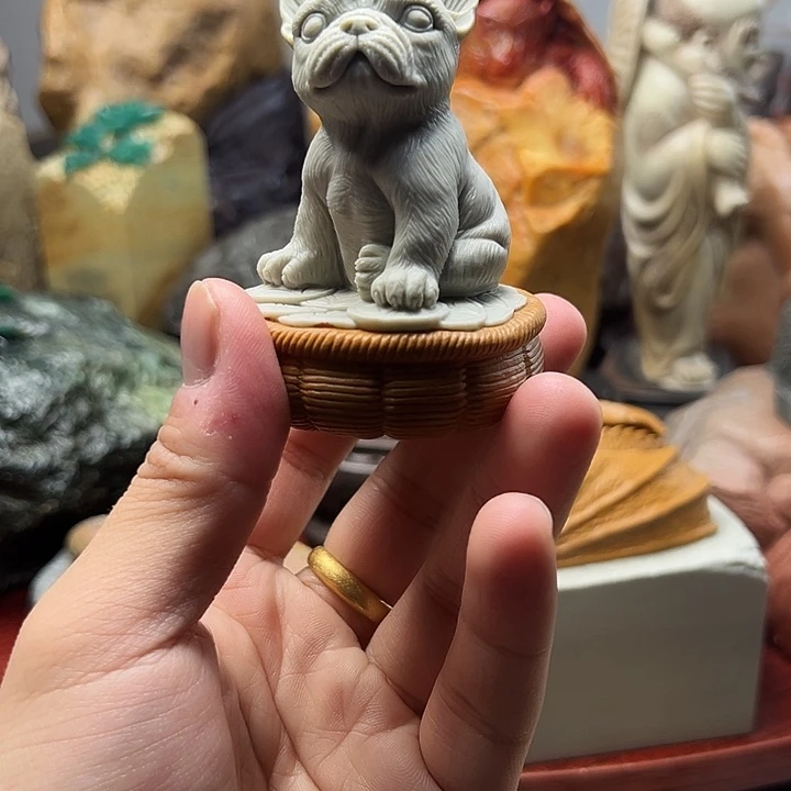 东北石松花石摆件