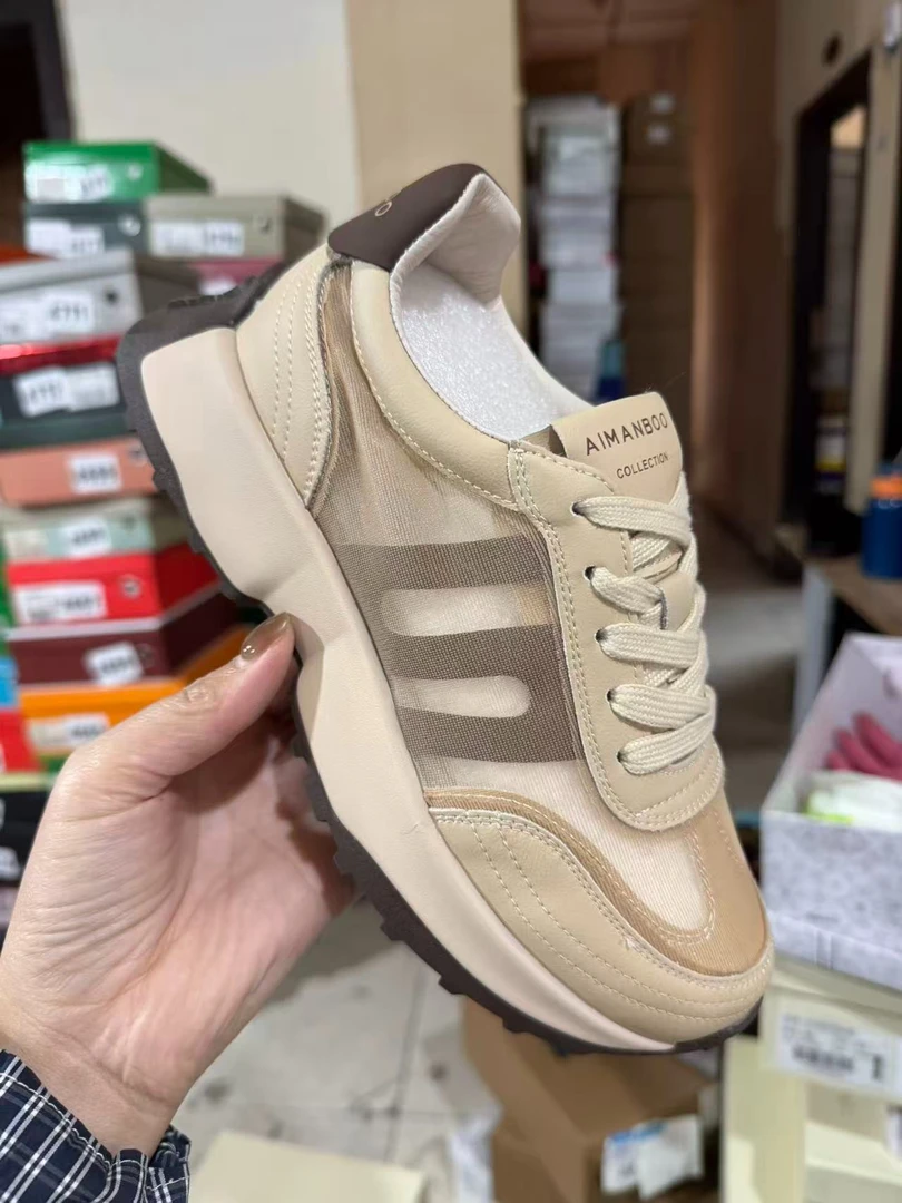 B-252 新款厚底 网纱休闲鞋322003215E