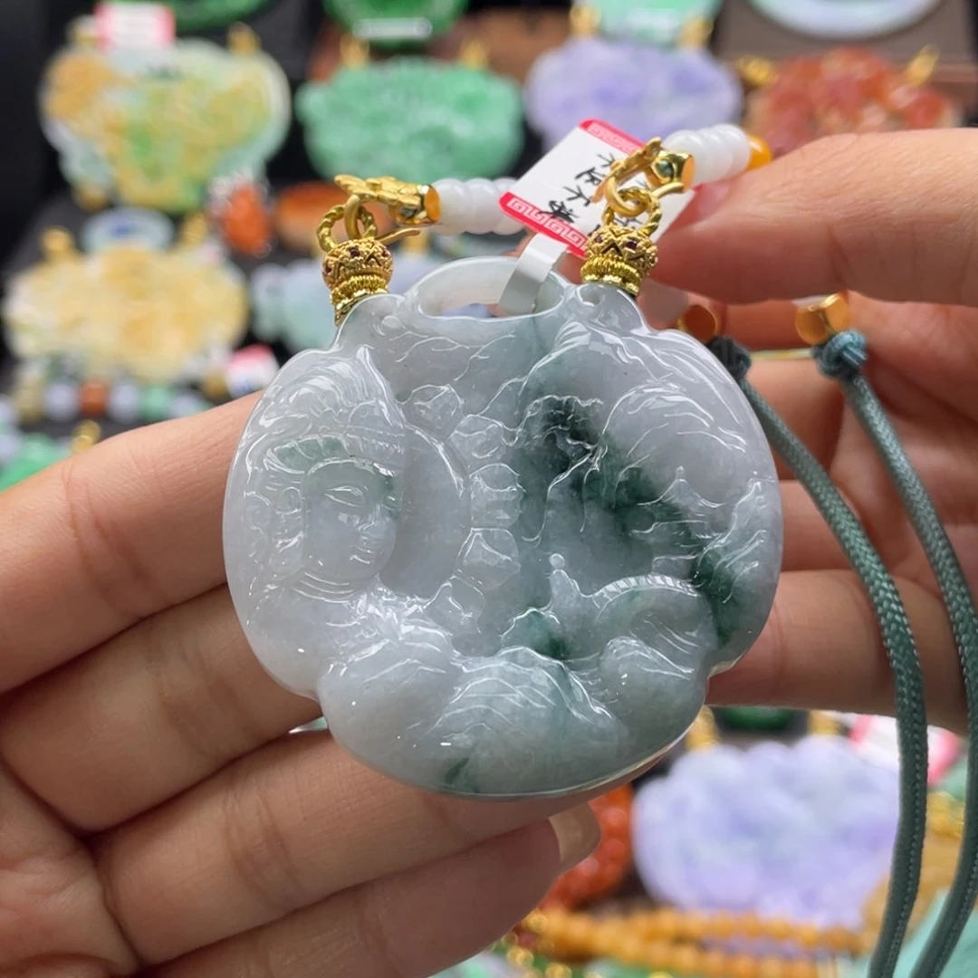 翡翠未镶嵌颈饰代编织