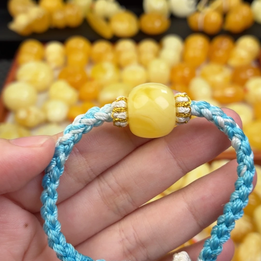 蜜蜡未镶嵌毛衣链蜜蜡