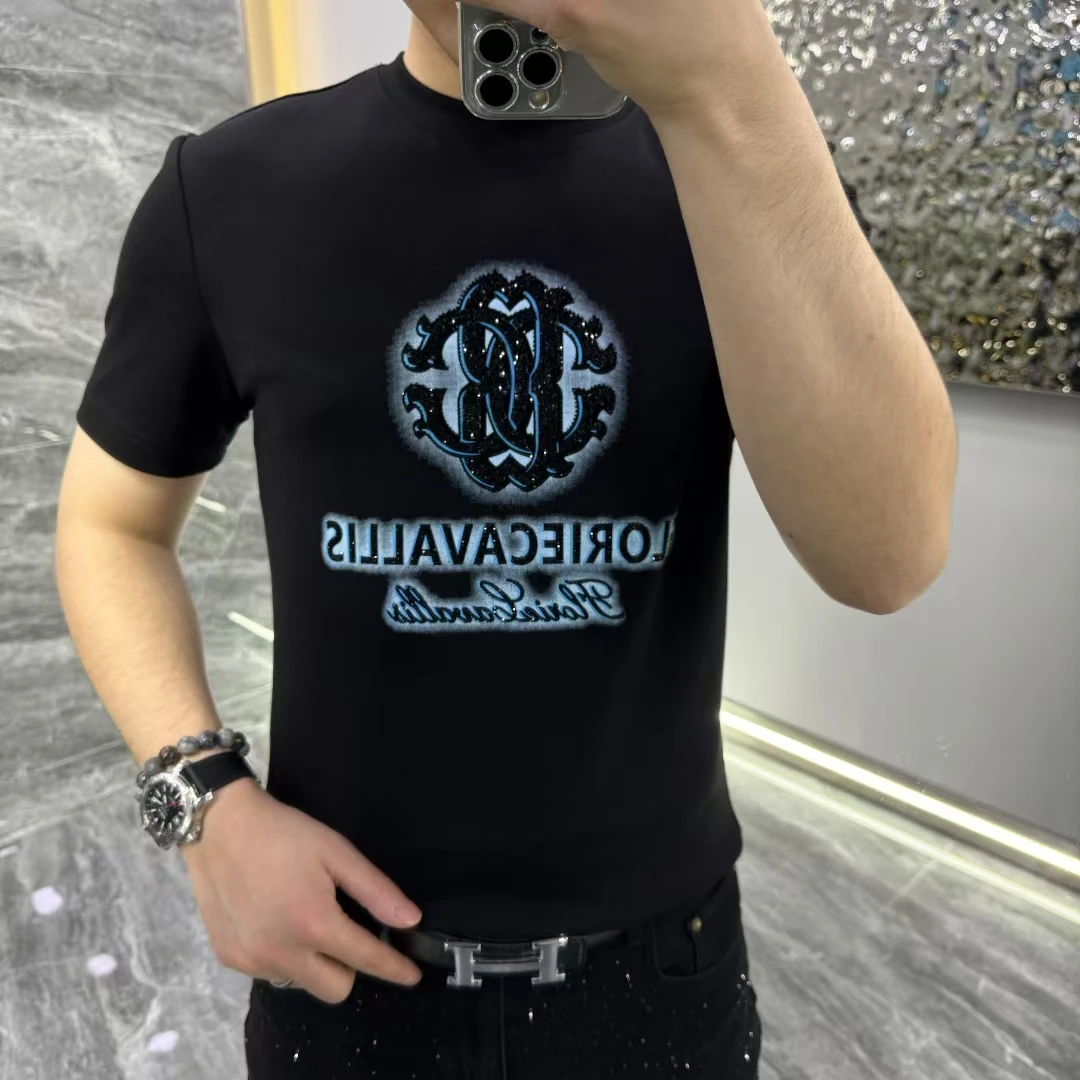 TW5503夏季男士圆领T恤短袖气质精致个性高级感时尚范高品质帅气