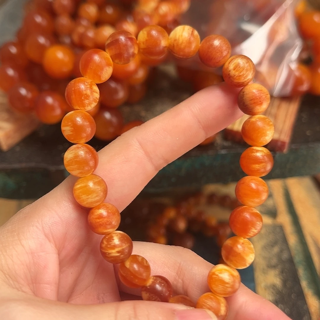 放***情松木（琥珀木）手串/手链1.0穿24颗