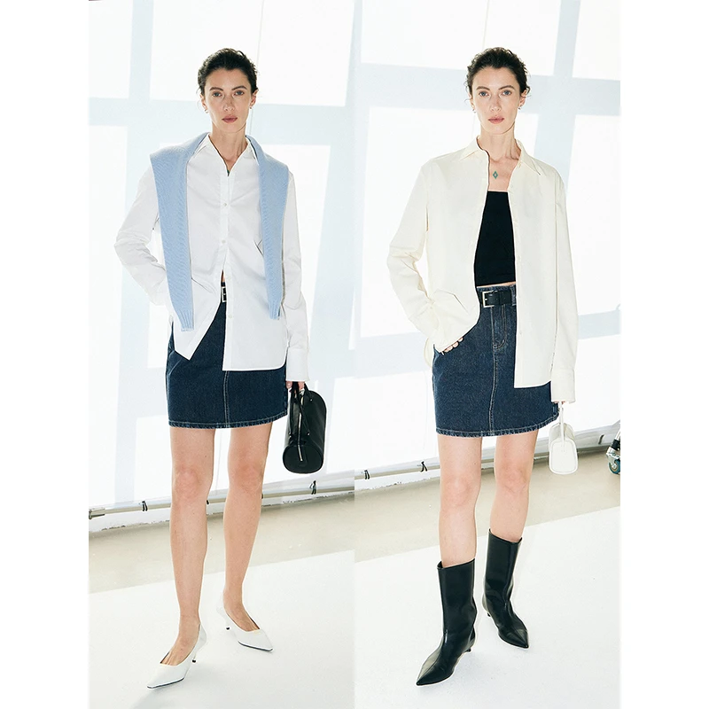 棘光THORNSAURA 高支SUPIMA匹马棉拼接衬衫春夏衬衣-T2502CW011