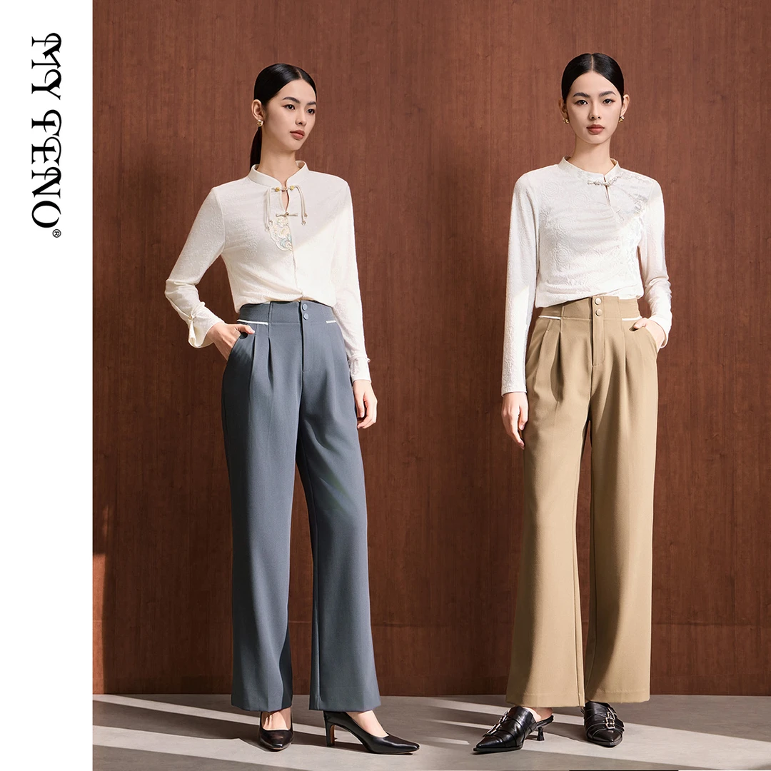 【马天奴】春秋气质气质时尚宽松垂感裤子VDA162PNH0