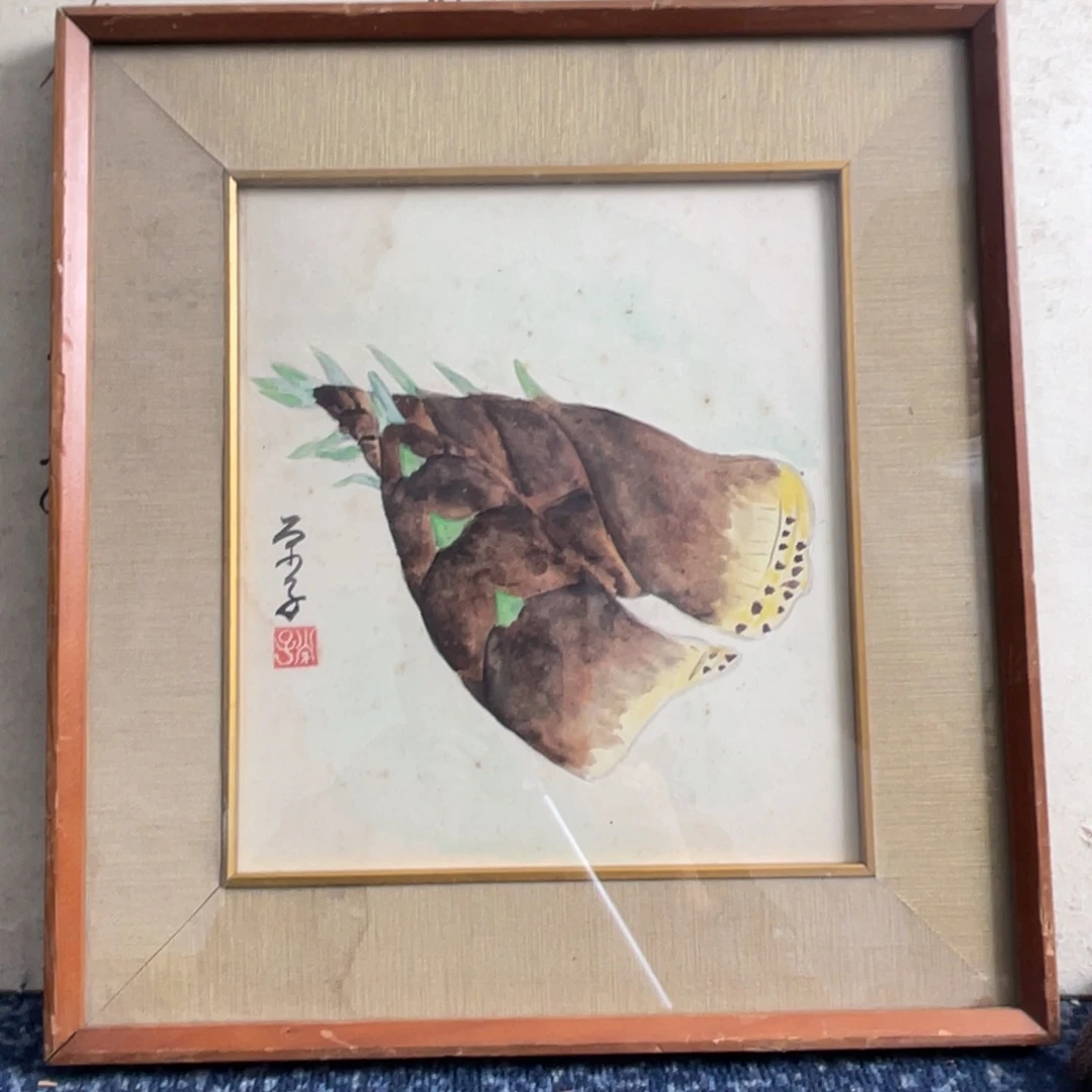 中古框画作品有磕碰不退不换