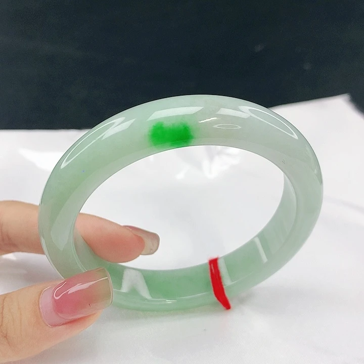 翡翠未镶嵌手镯圈59，00042