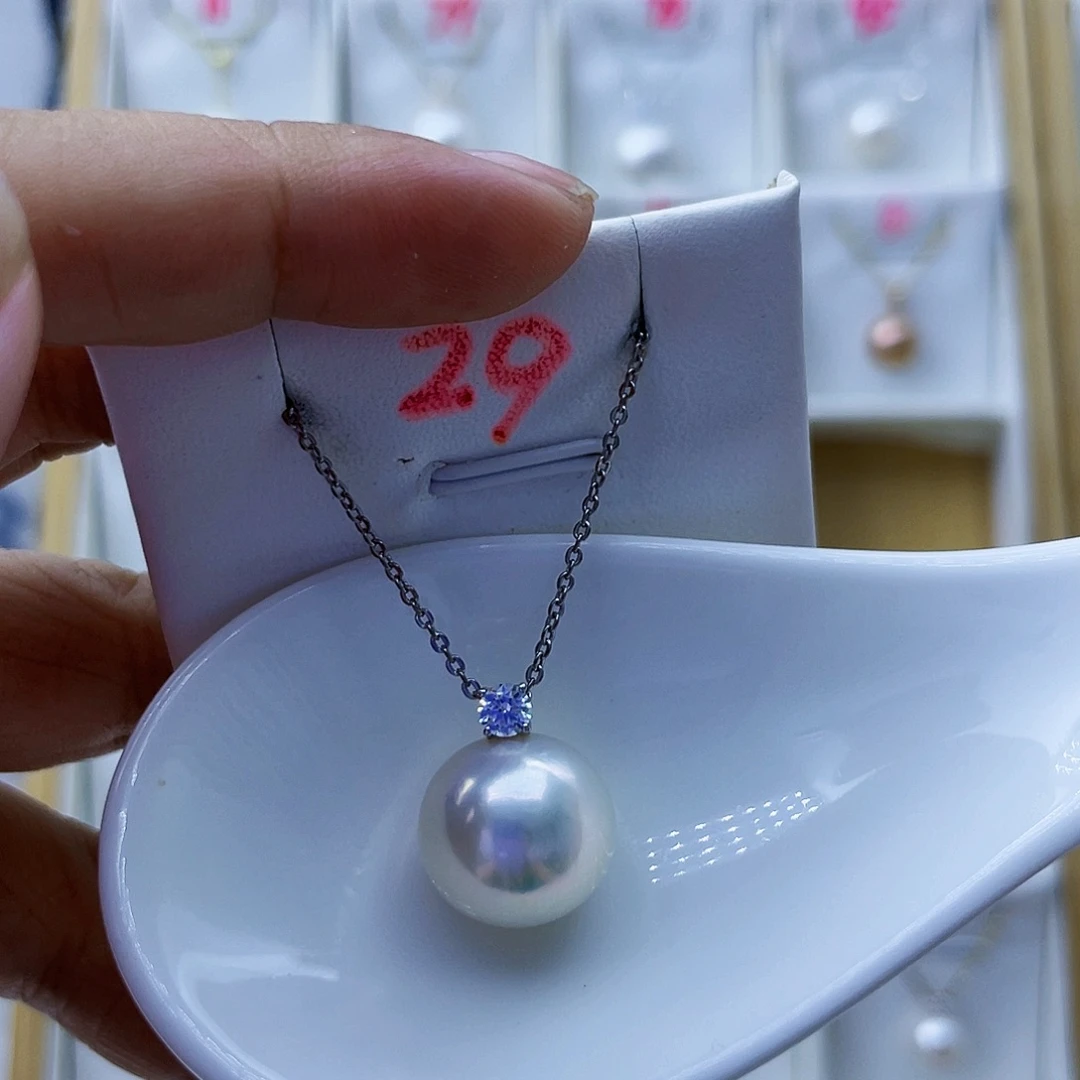 吊坠(不含链)18K金镶嵌淡水珍珠14+