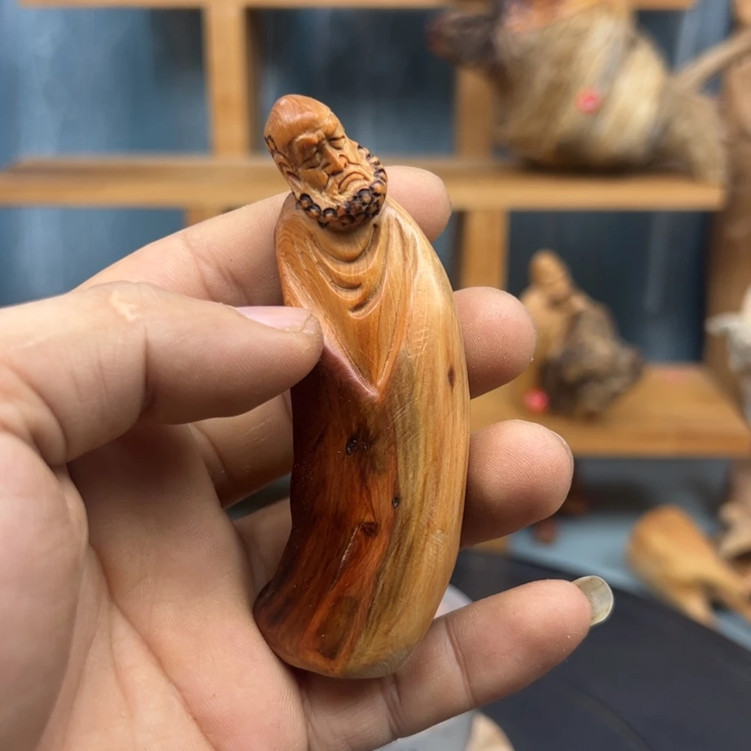 木高***。崖柏木摆件手把件