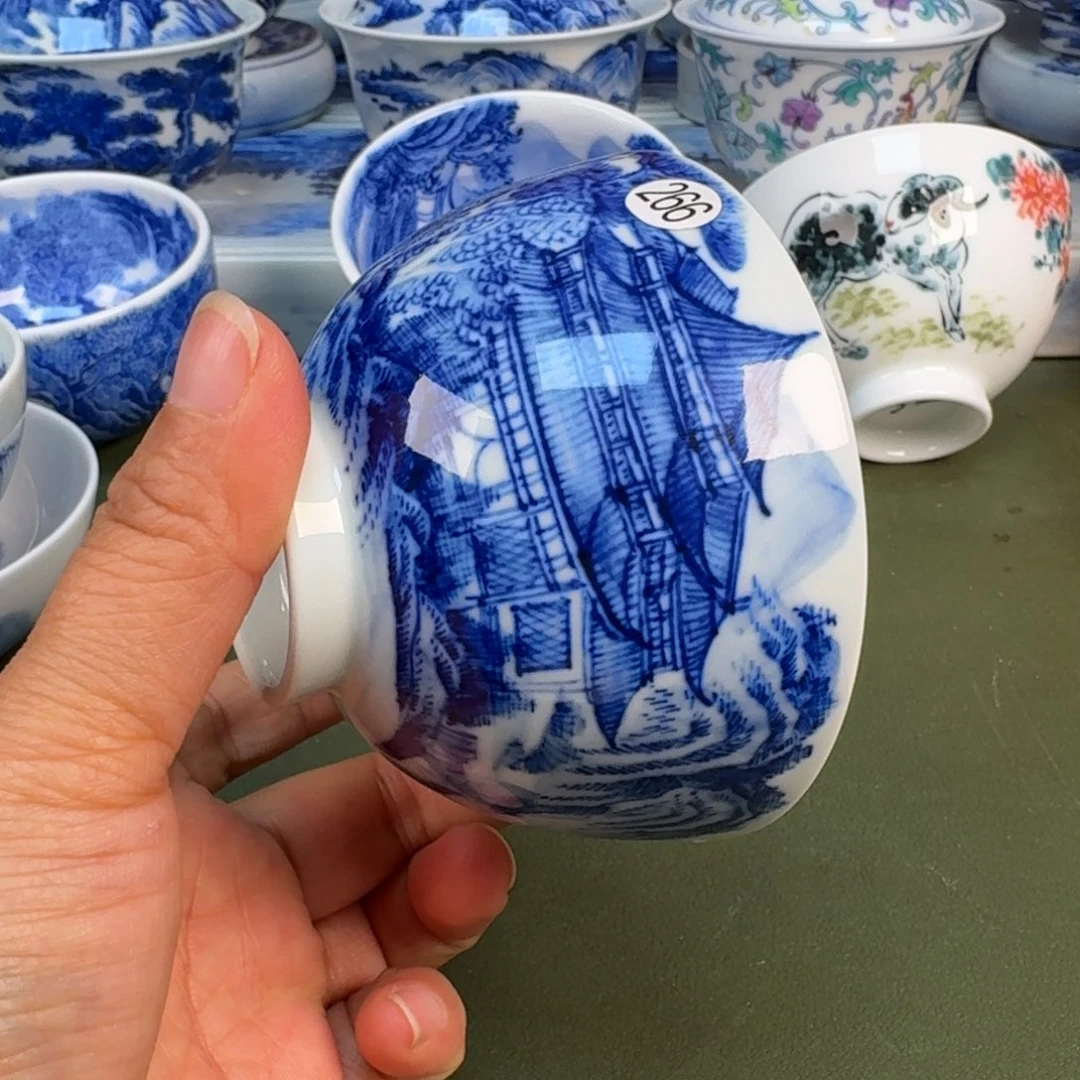 陶景德镇纯手绘茶具圆圆266