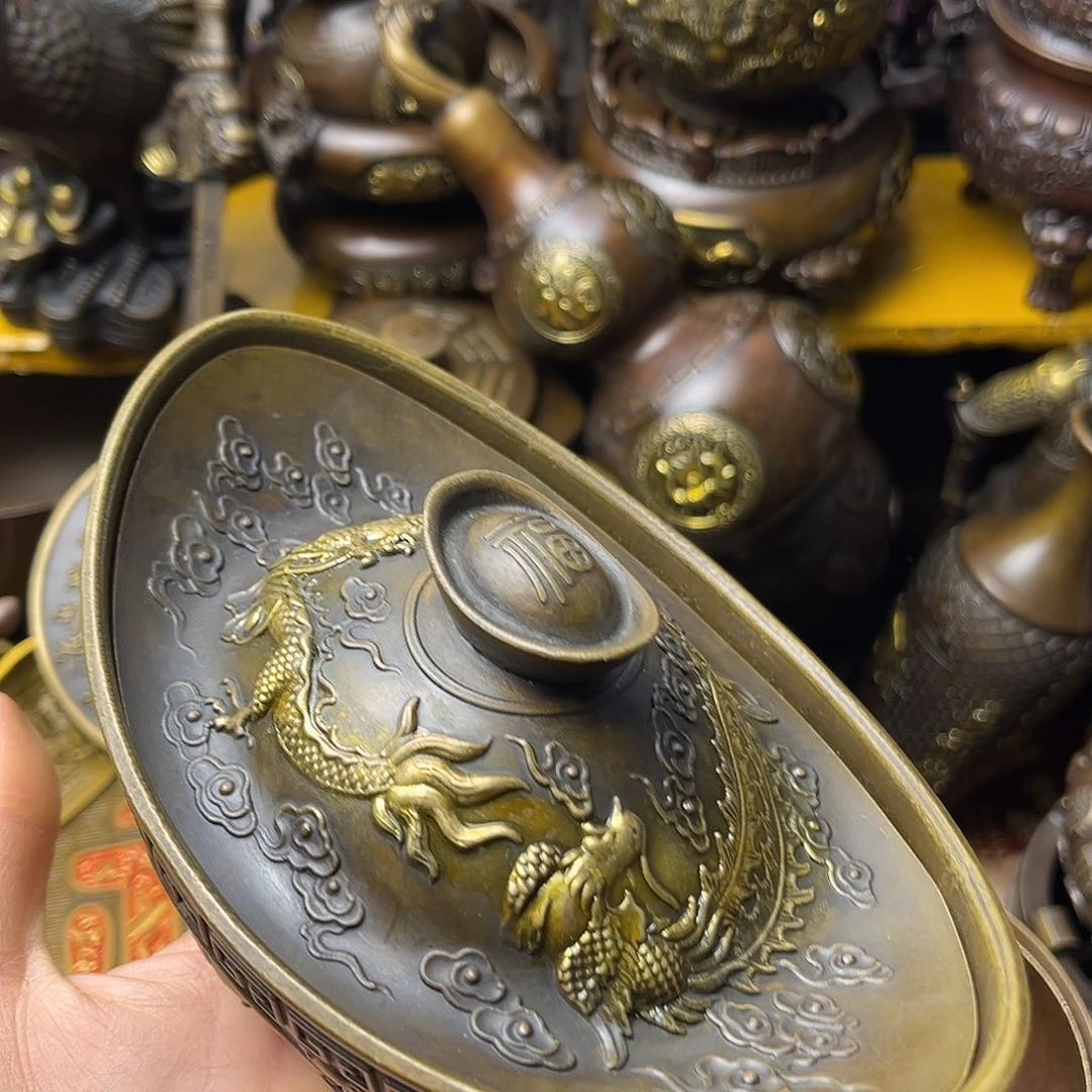 原矿风磨铜精美聚宝盆