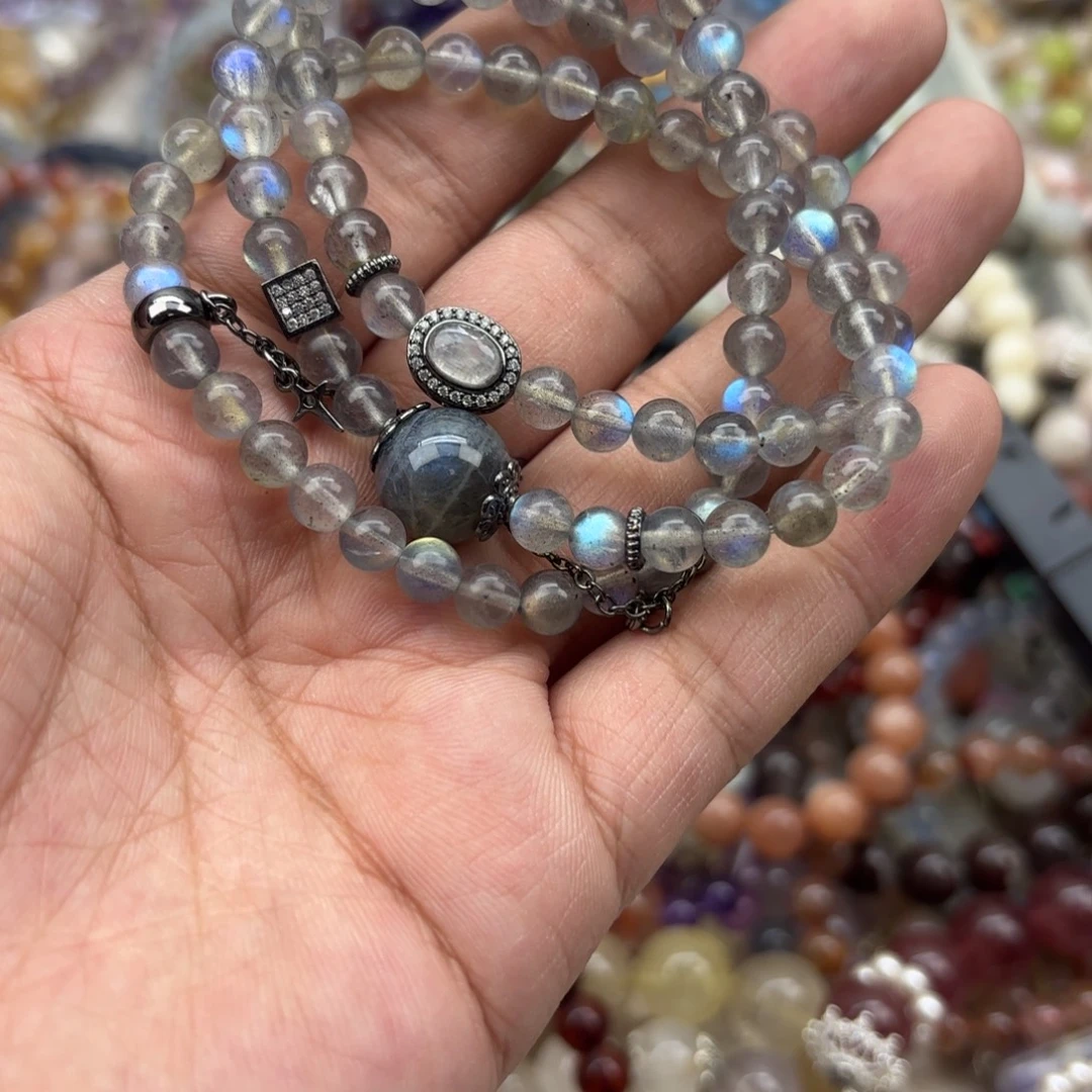 水晶银S925镶嵌手链