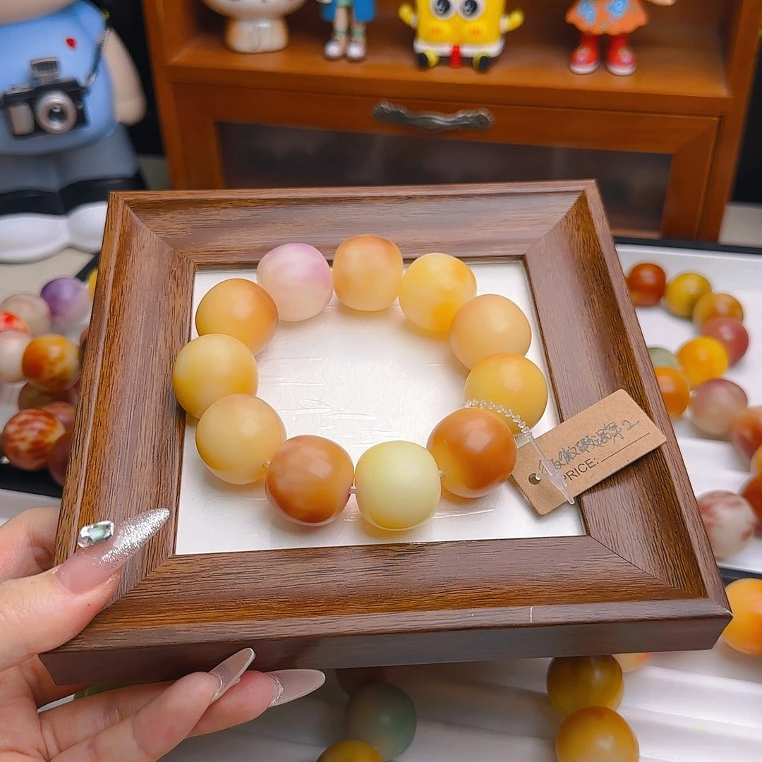 菩提根/象牙果手串卡23干磨苹果微微瑕2