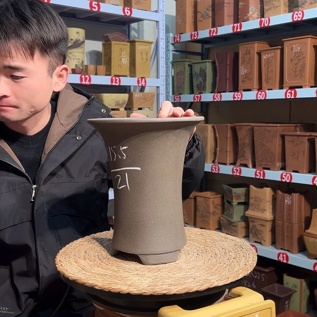 天心紫砂手工花盆