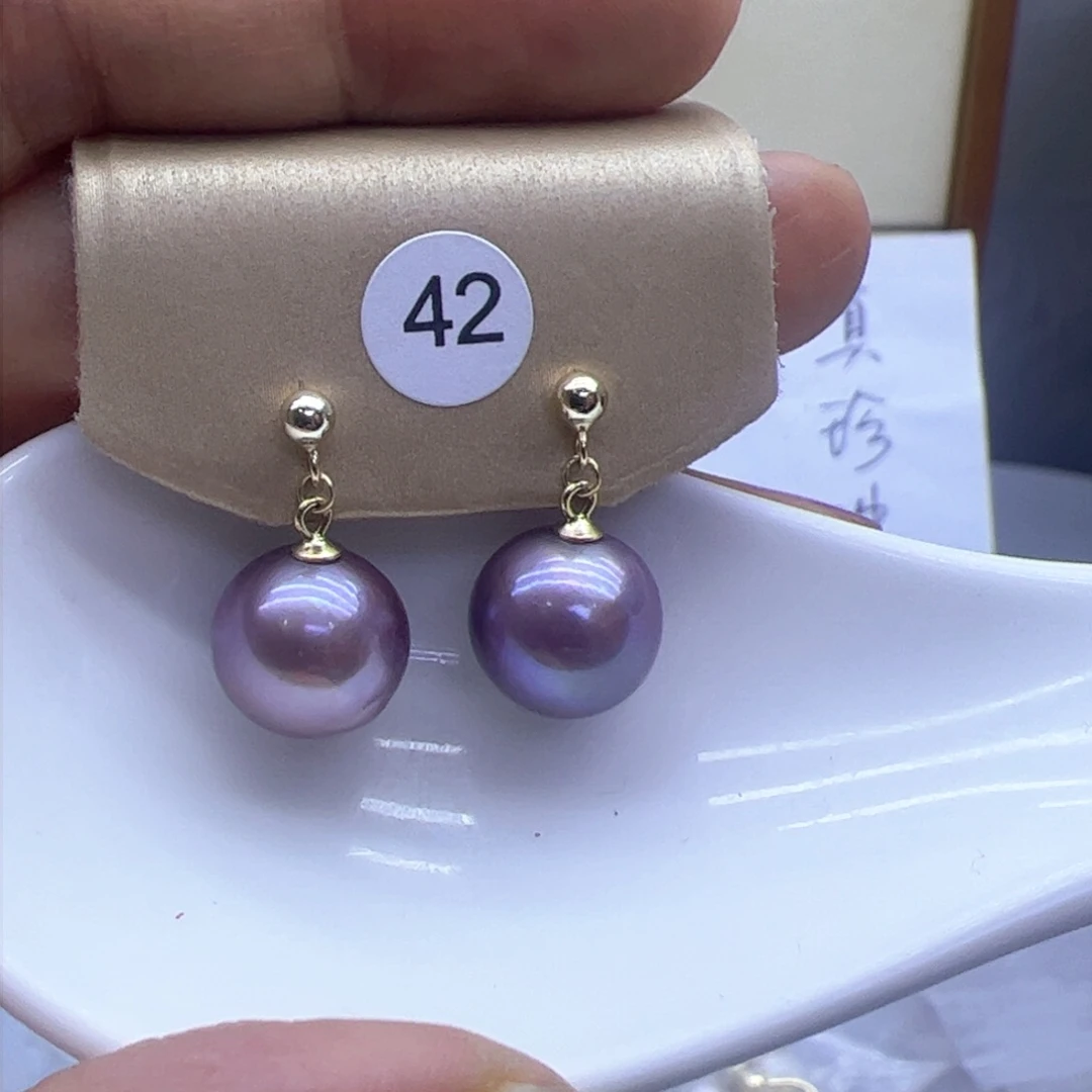 淡水珍珠耳饰银S925镶嵌