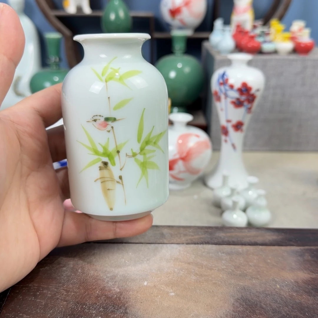 陶瓷手工小花器摆件
